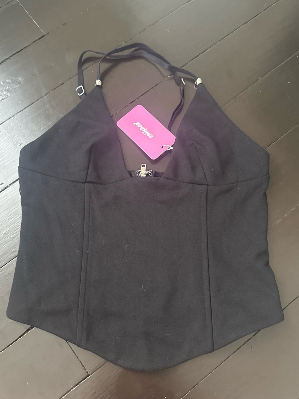 Edikted Black Halter Tank Top